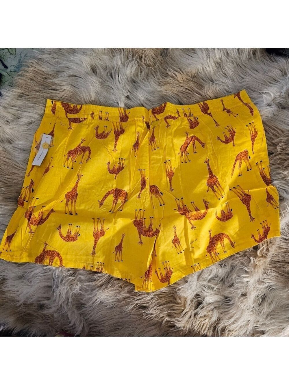 ModCloth Shorts High Rise Giraffe Print Yellow - Picture 3 of 6